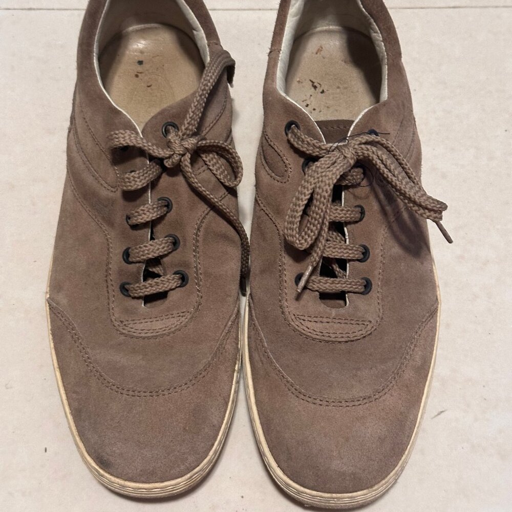 Tod's Men's Suede Casual Loafer Shoe Street Gray size 10 runs large more like 11